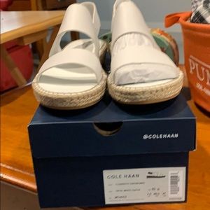 White Cole Haan Ladies Sandals size 10 new